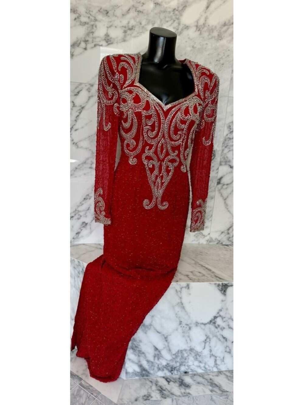 Vintage Embroidery Evening Dress